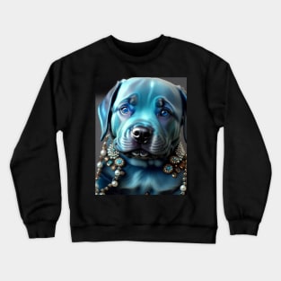 Gorgeous Blue Staffy Puppy Crewneck Sweatshirt